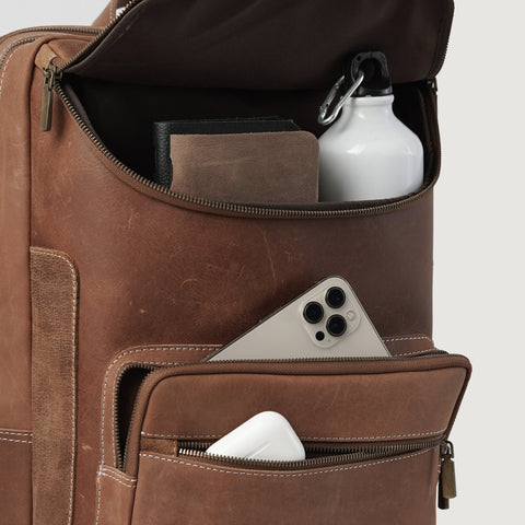 The Bedford Vintage Tan Leather Backpack