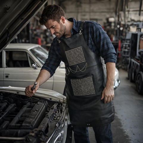The Bedfordshire Leather Handmade Apron