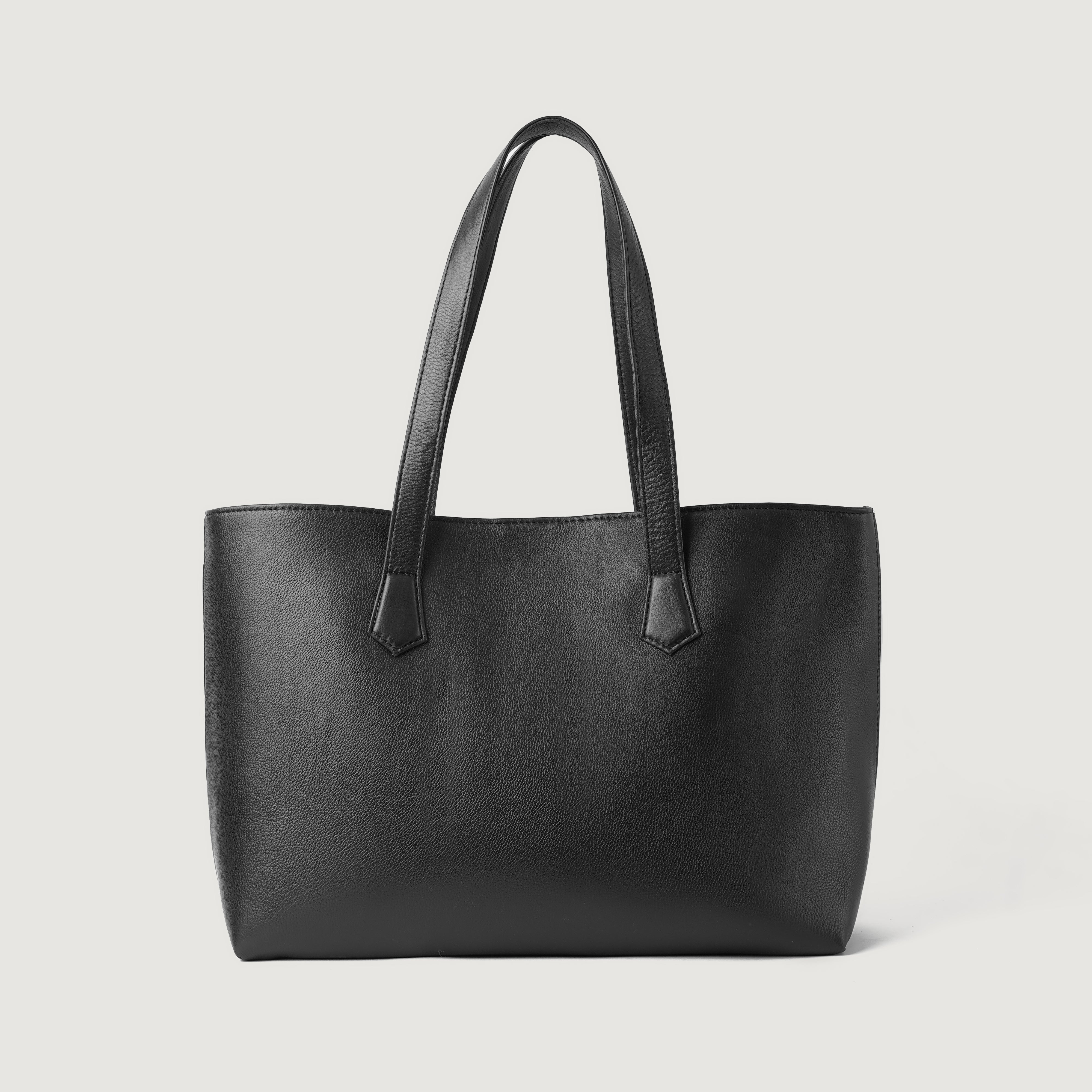 The Bianca Black Leather Tote Bag
