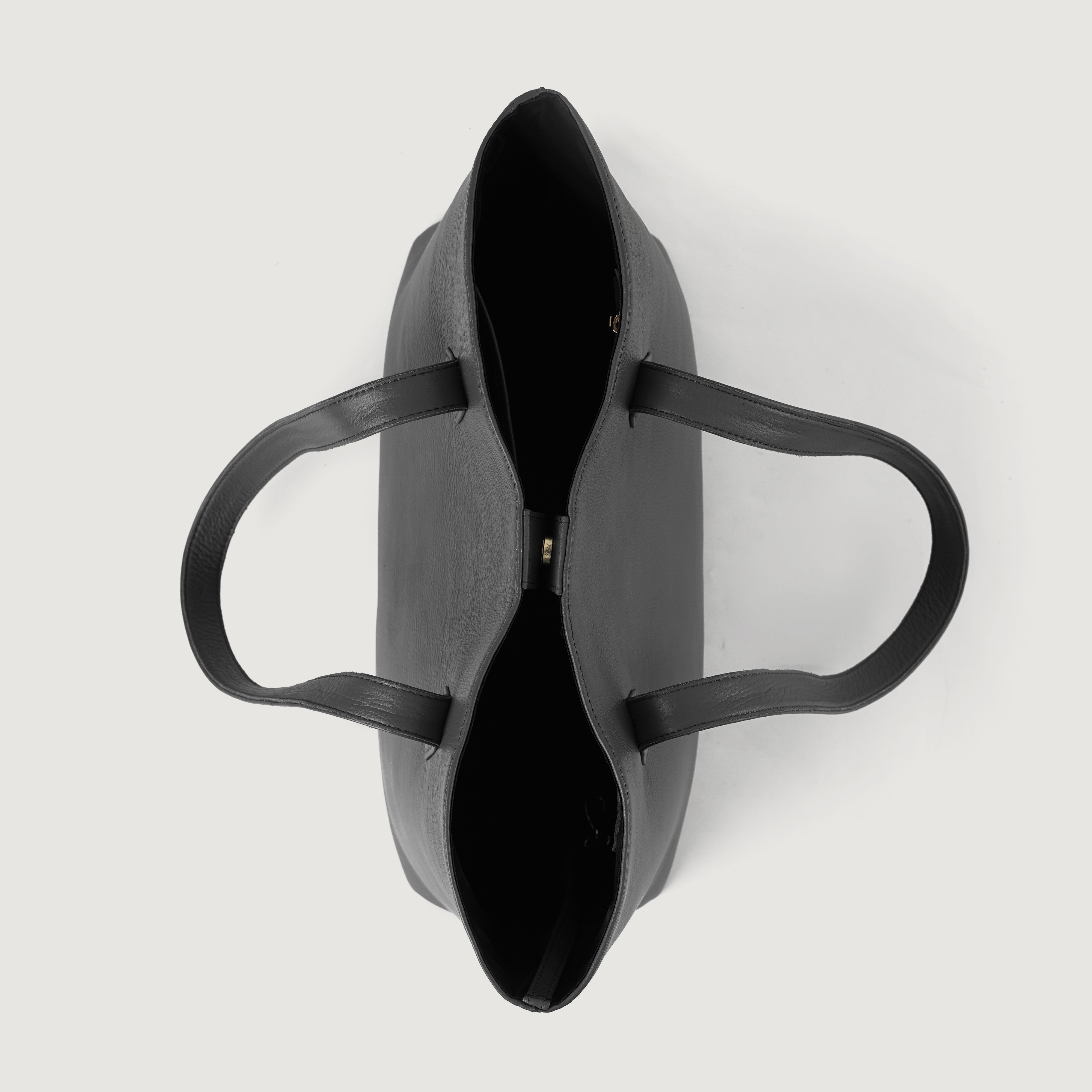 The Bianca Grey Leather Tote Bag