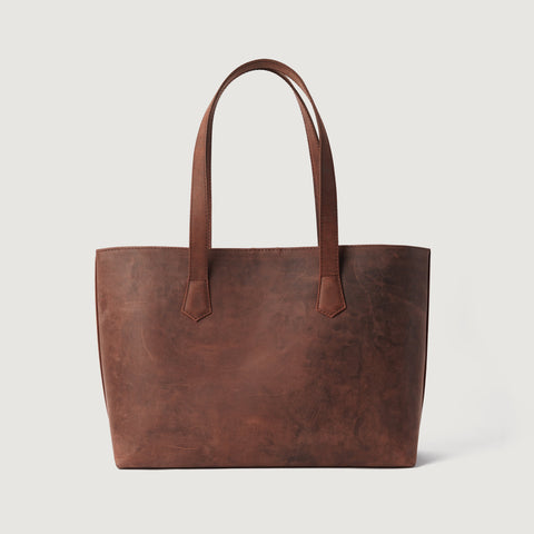The Bianca Vintage Distressed Brown Leather Tote Bag