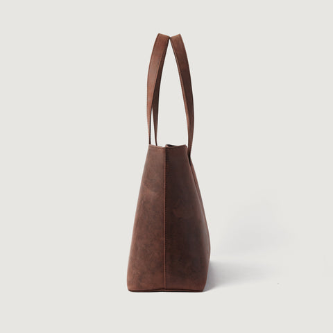 The Bianca Vintage Distressed Brown Leather Tote Bag