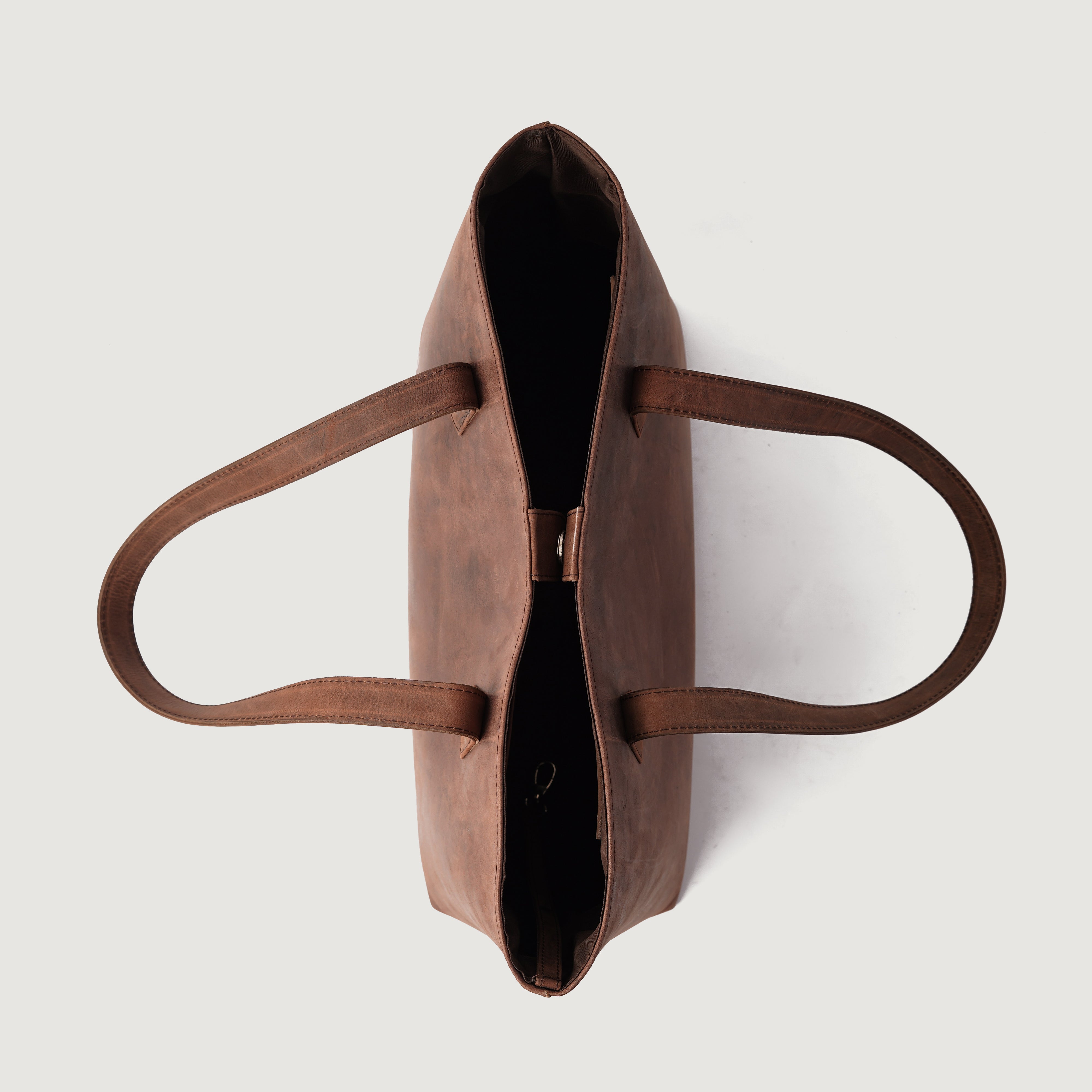 The Bianca Vintage Distressed Brown Leather Tote Bag