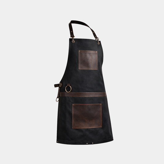 The Cornwall Black Canvas Crossbody Apron - Leather Clan