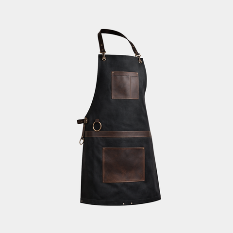 The Cornwall Black Canvas Crossbody Apron - Leather Clan