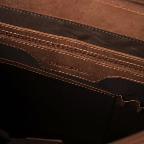 The Cristoph Vintage Tan Leather Messenger Bag