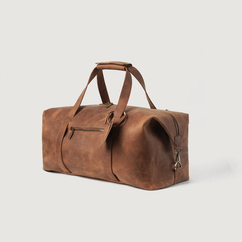 The Dale Vintage Tan Brown Leather Duffle Bag