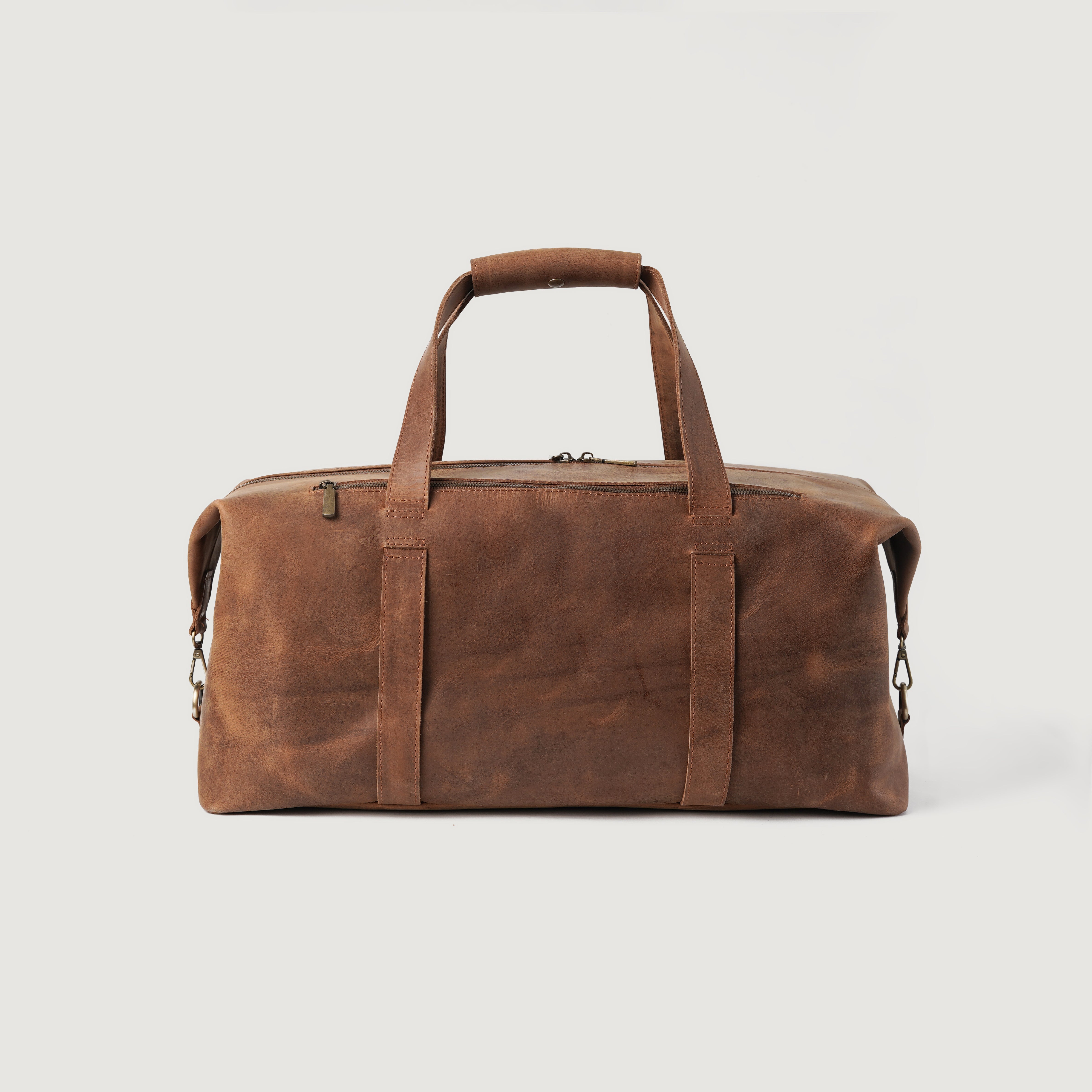 The Dale Vintage Tan Brown Leather Duffle Bag