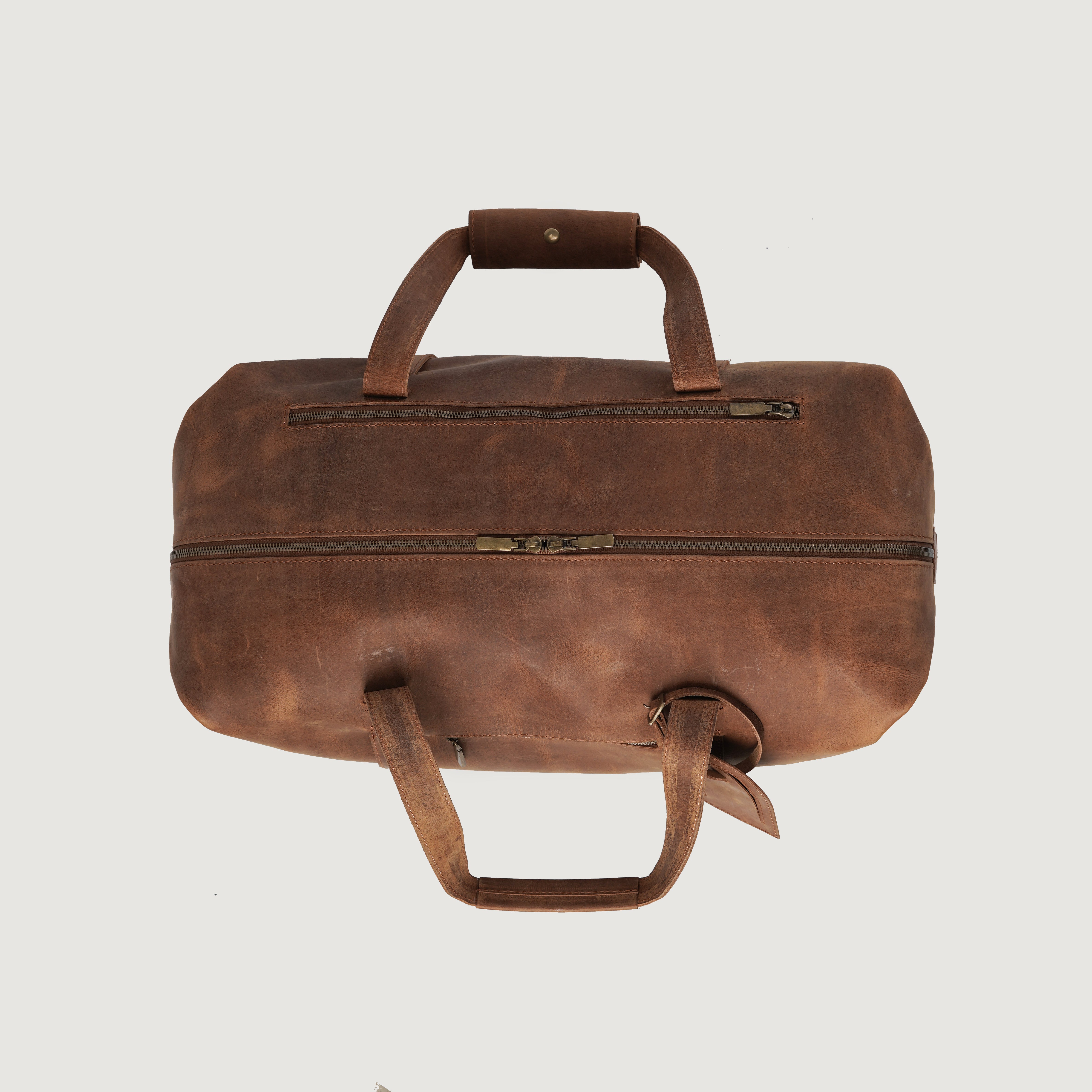 The Dale Vintage Tan Brown Leather Duffle Bag