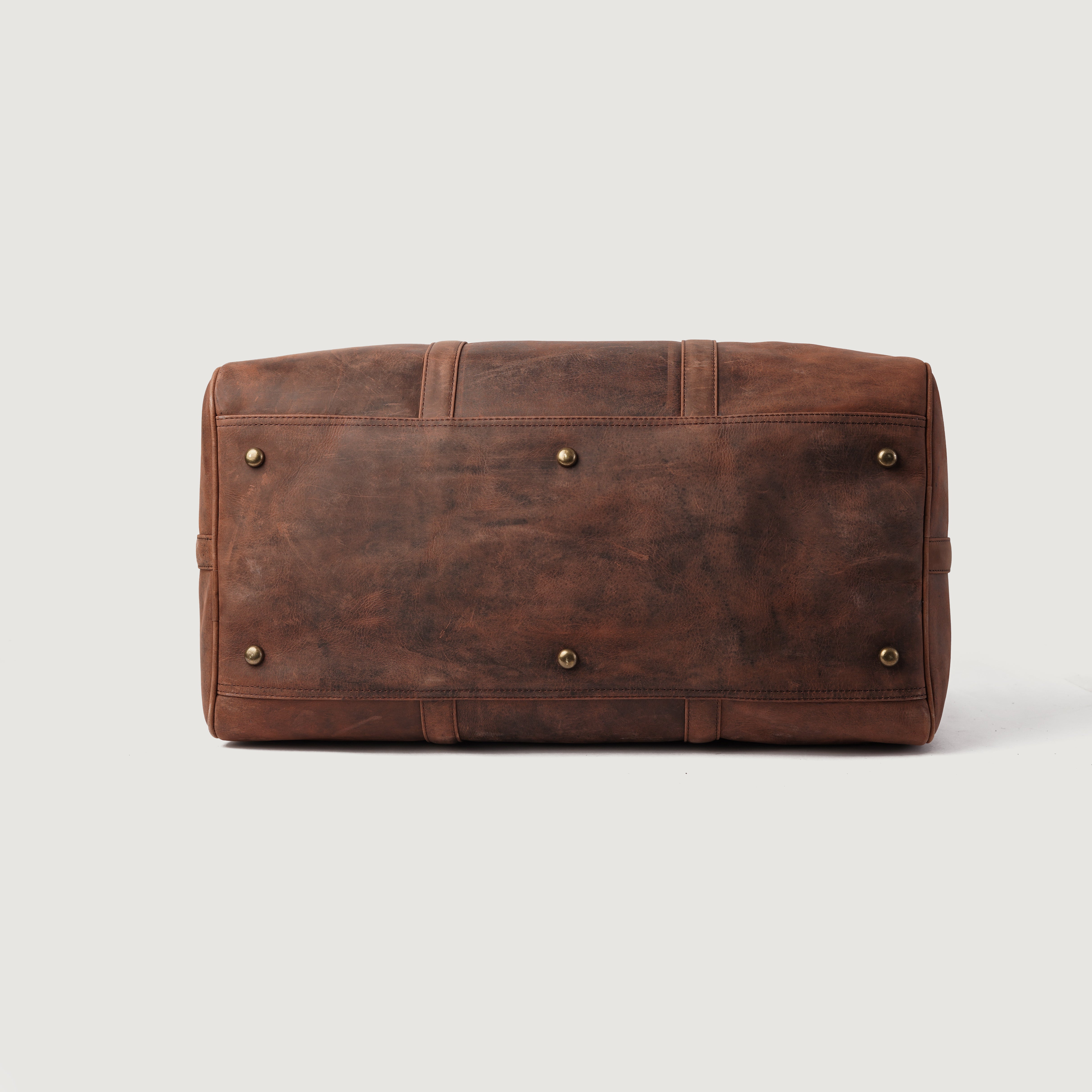 The Darrio Vintage Distressed Brown Leather Duffle Bag