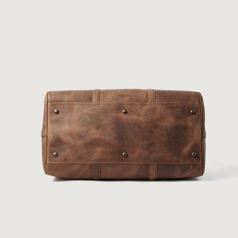 The Darrio Vintage Tan Brown Leather Duffle Bag