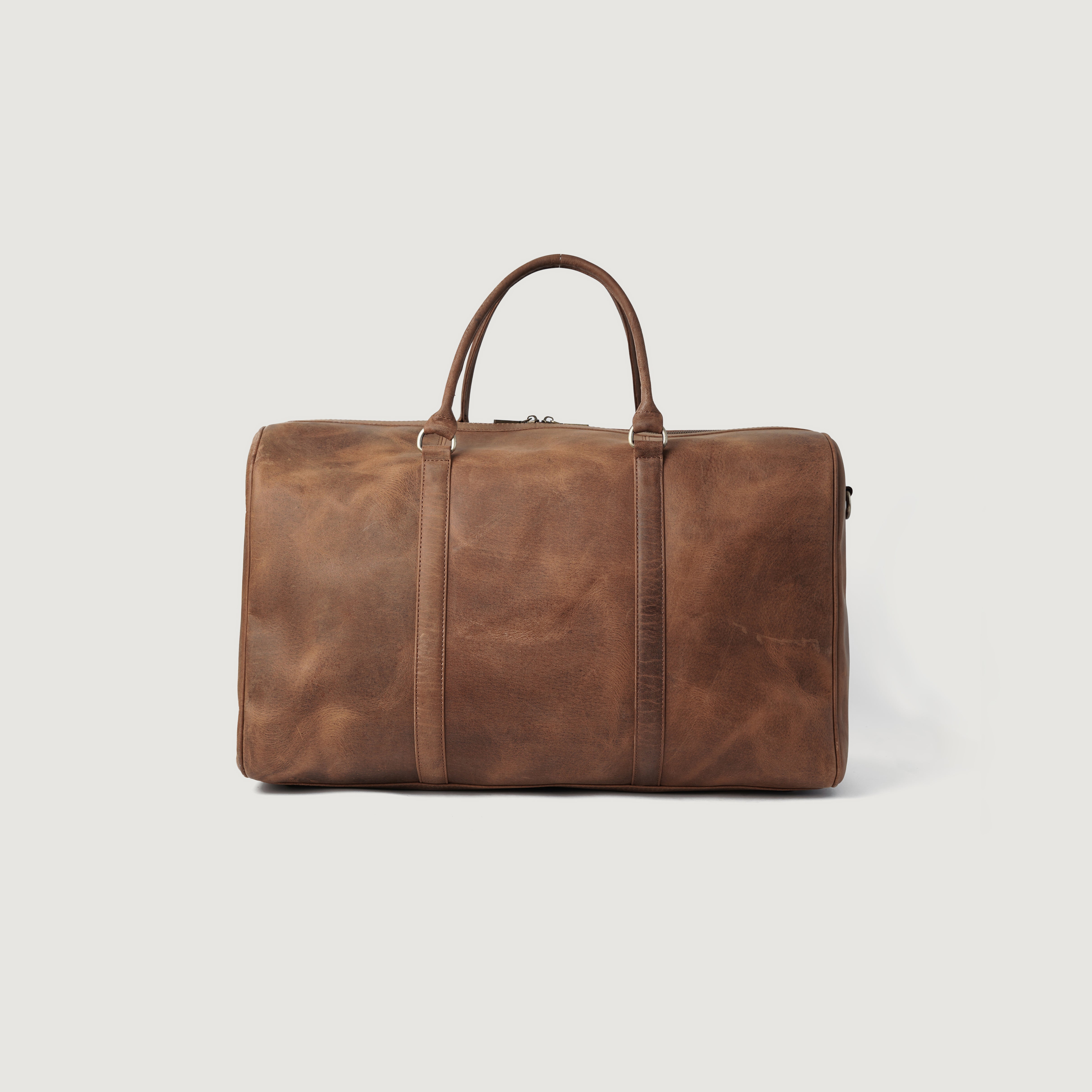 The Darrio Vintage Tan Brown Leather Duffle Bag