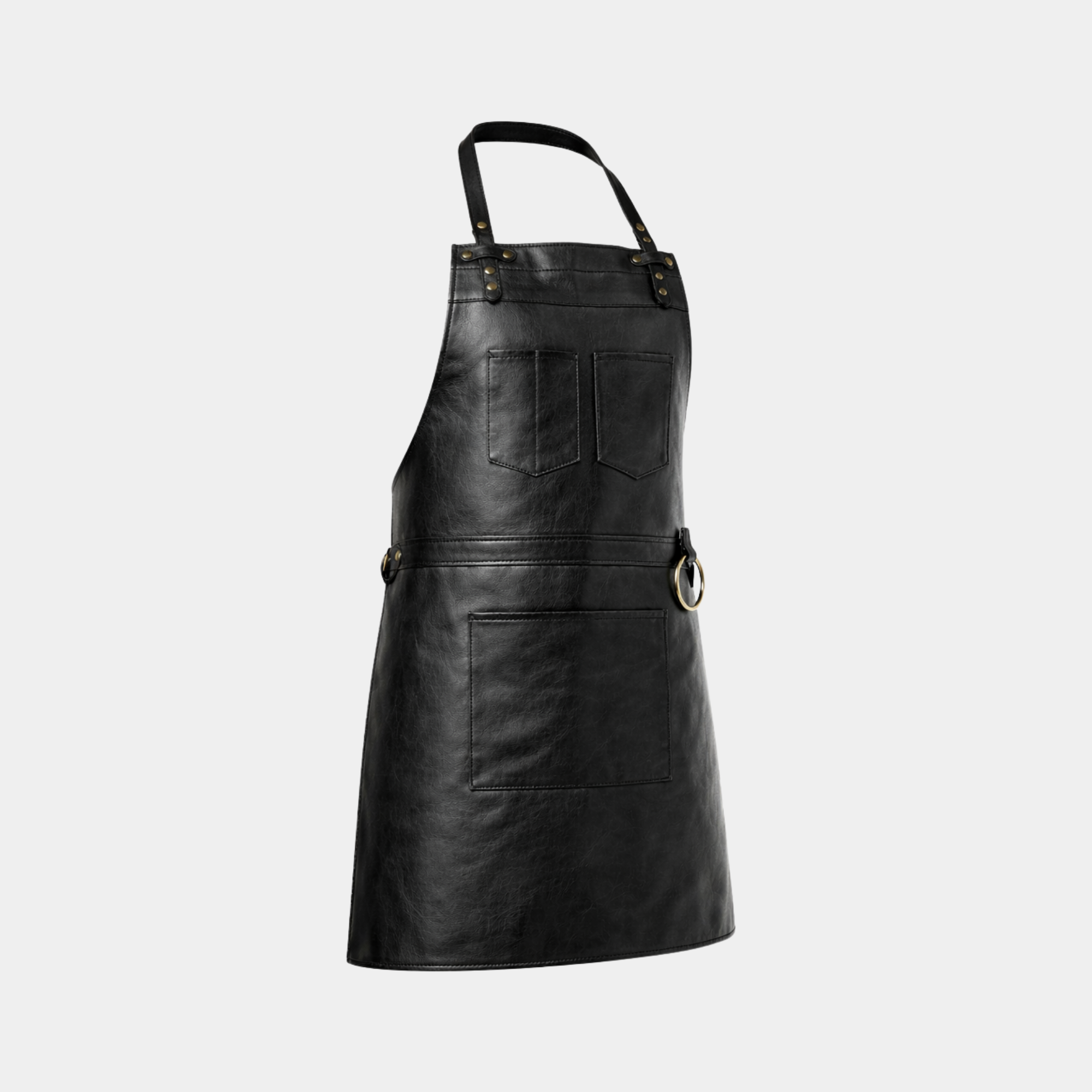 The Northumberland Black Leather Apron - Leather Clan