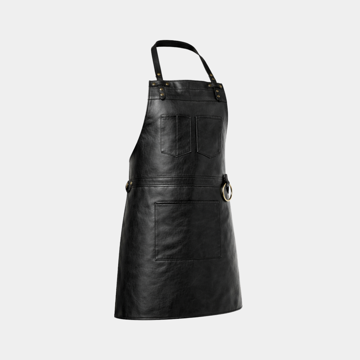 The Northumberland Black Leather Apron - Leather Clan