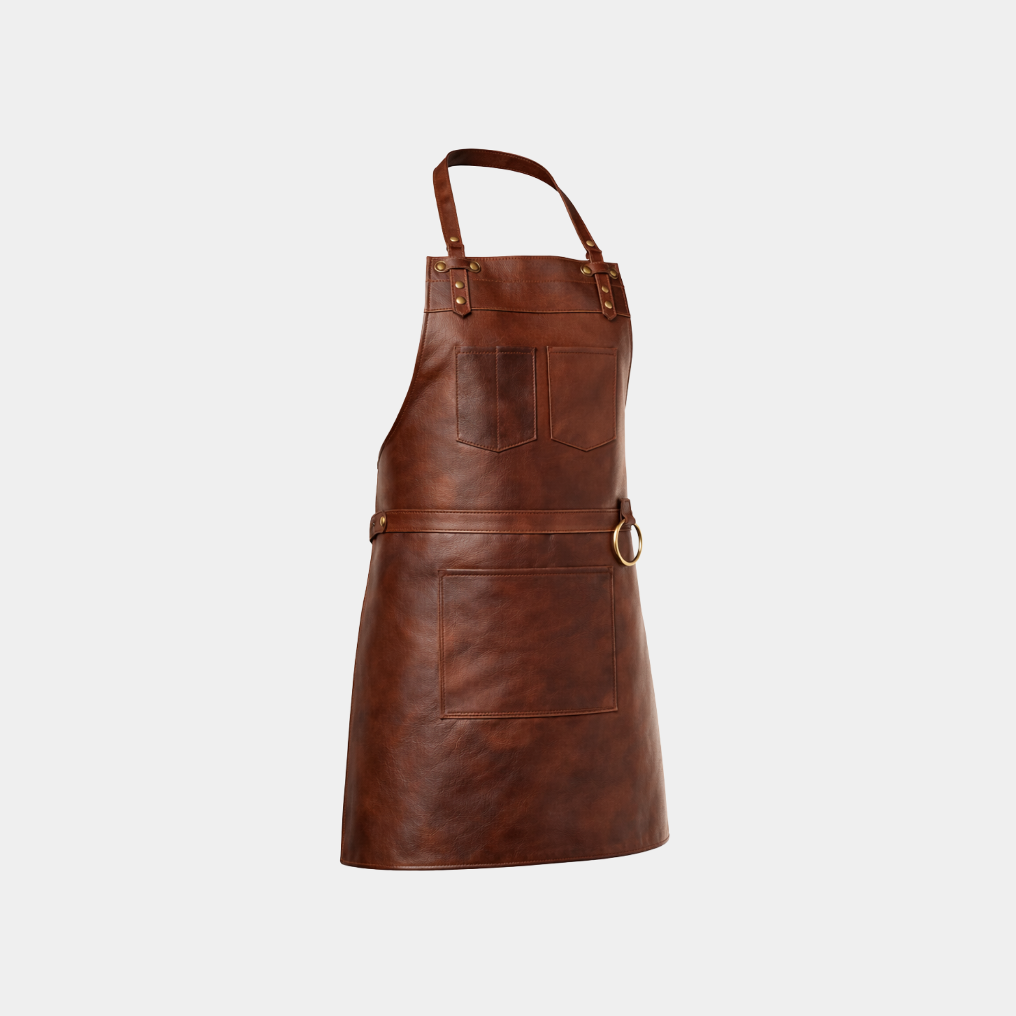 The Northumberland Dark Brown Leather Apron - Leather Clan