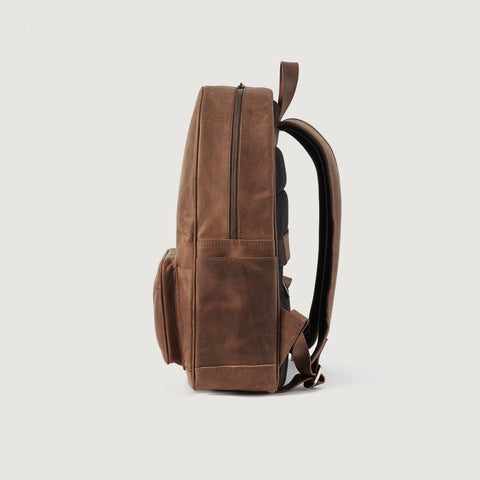 The Philos Vintage Tan Leather Backpack