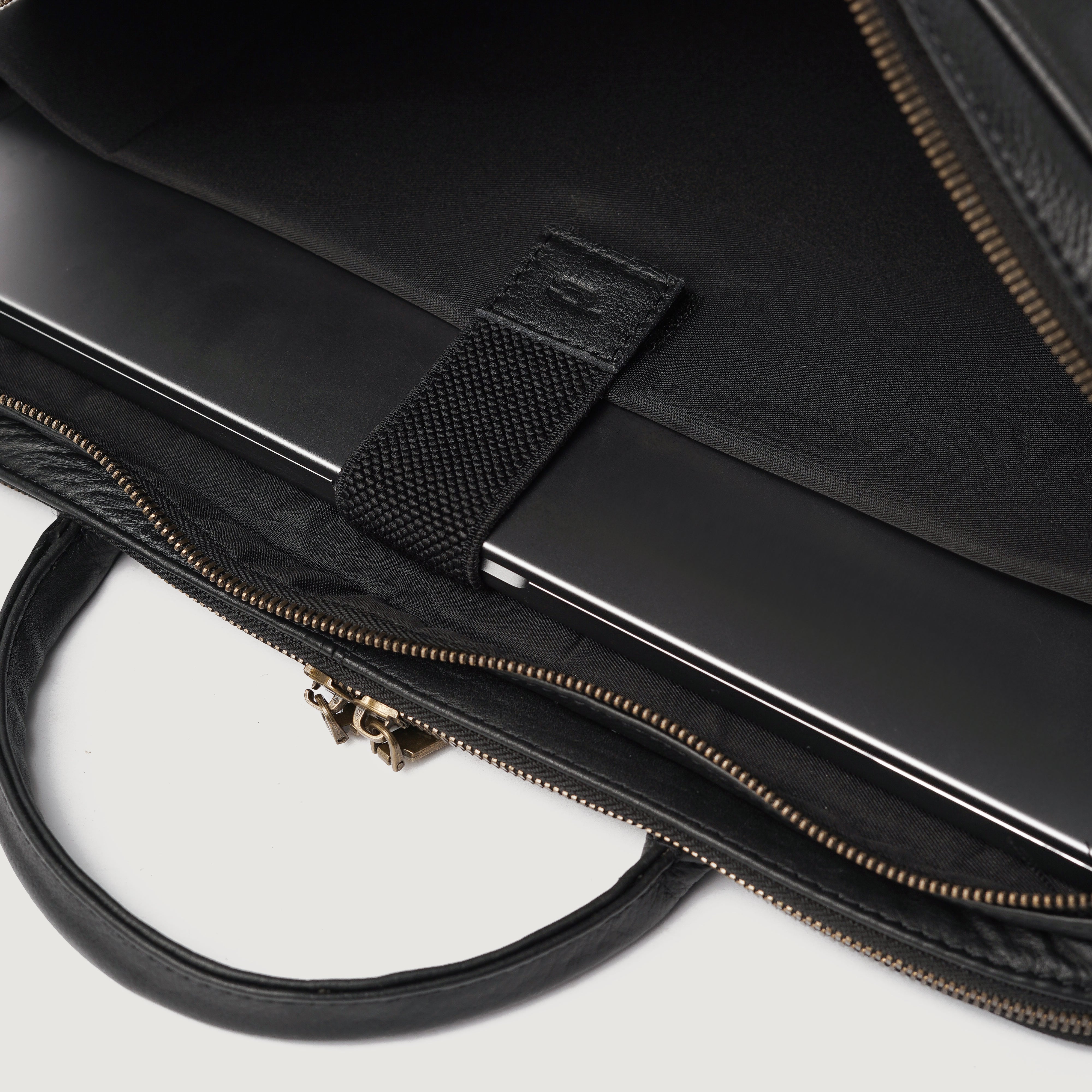 The Preston Black Leather Briefcase