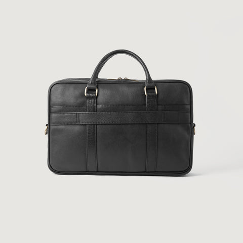 The Preston Black Leather Briefcase