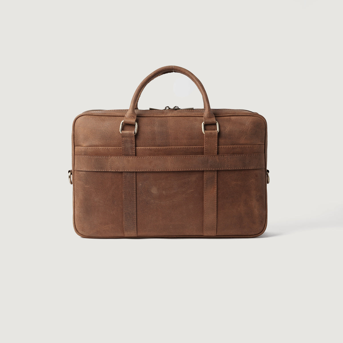 The Preston Vintage Tan Leather Briefcase