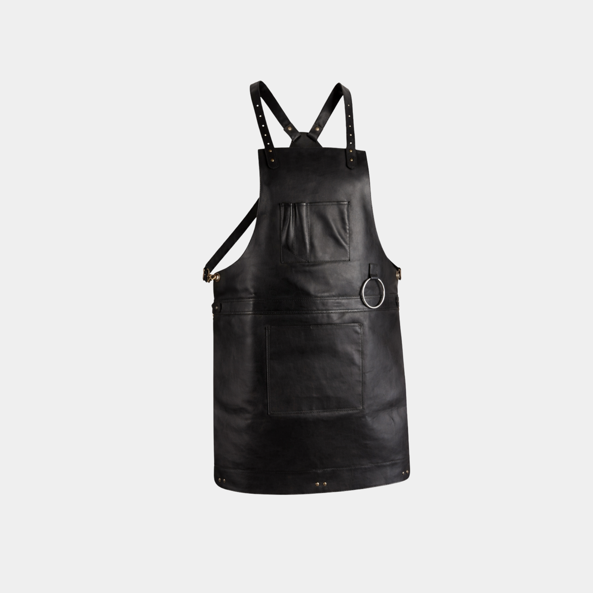 The Riding of Yorkshire Full Grain Black Apron - Leather Clan