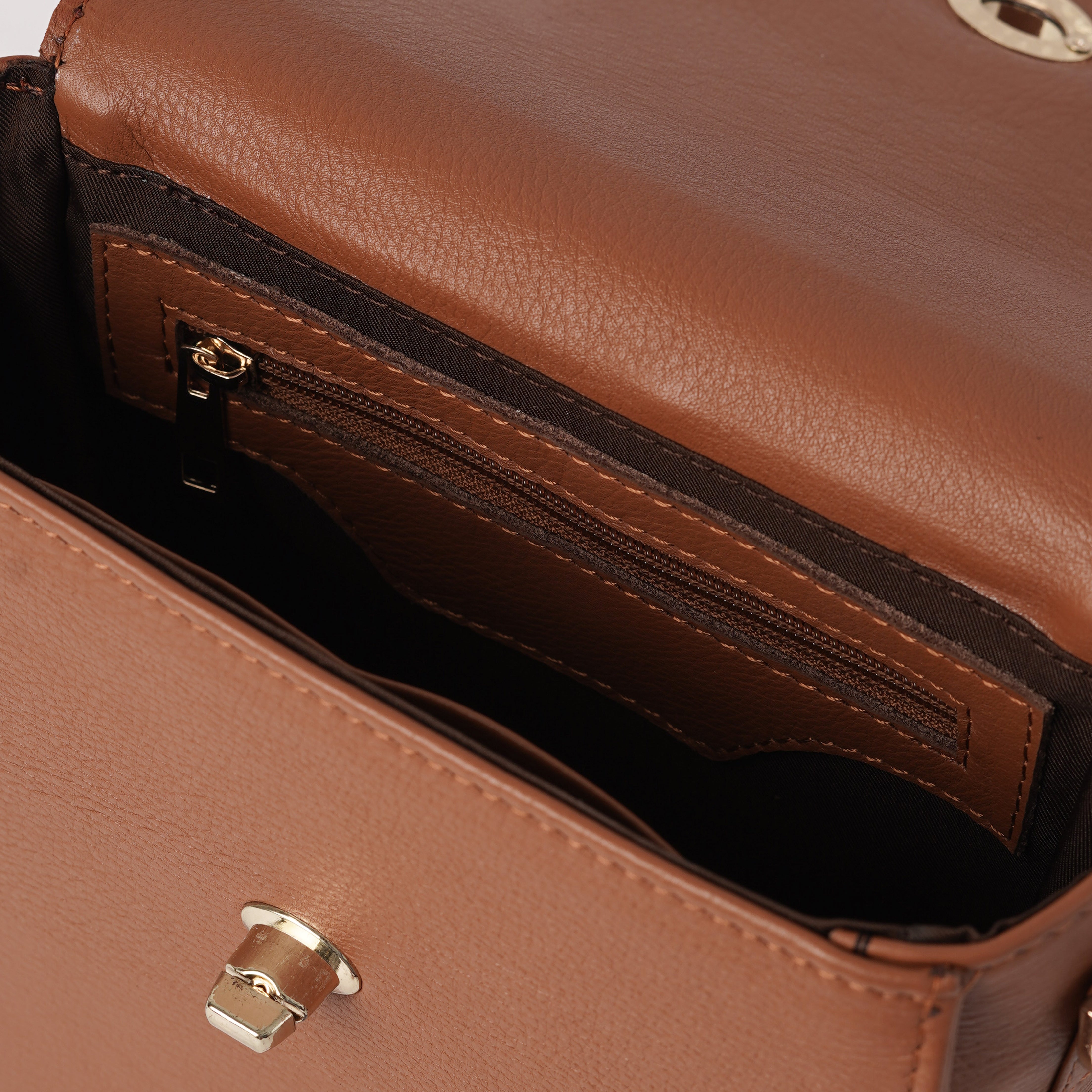 The Sandra Brown Leather Saddle Bag