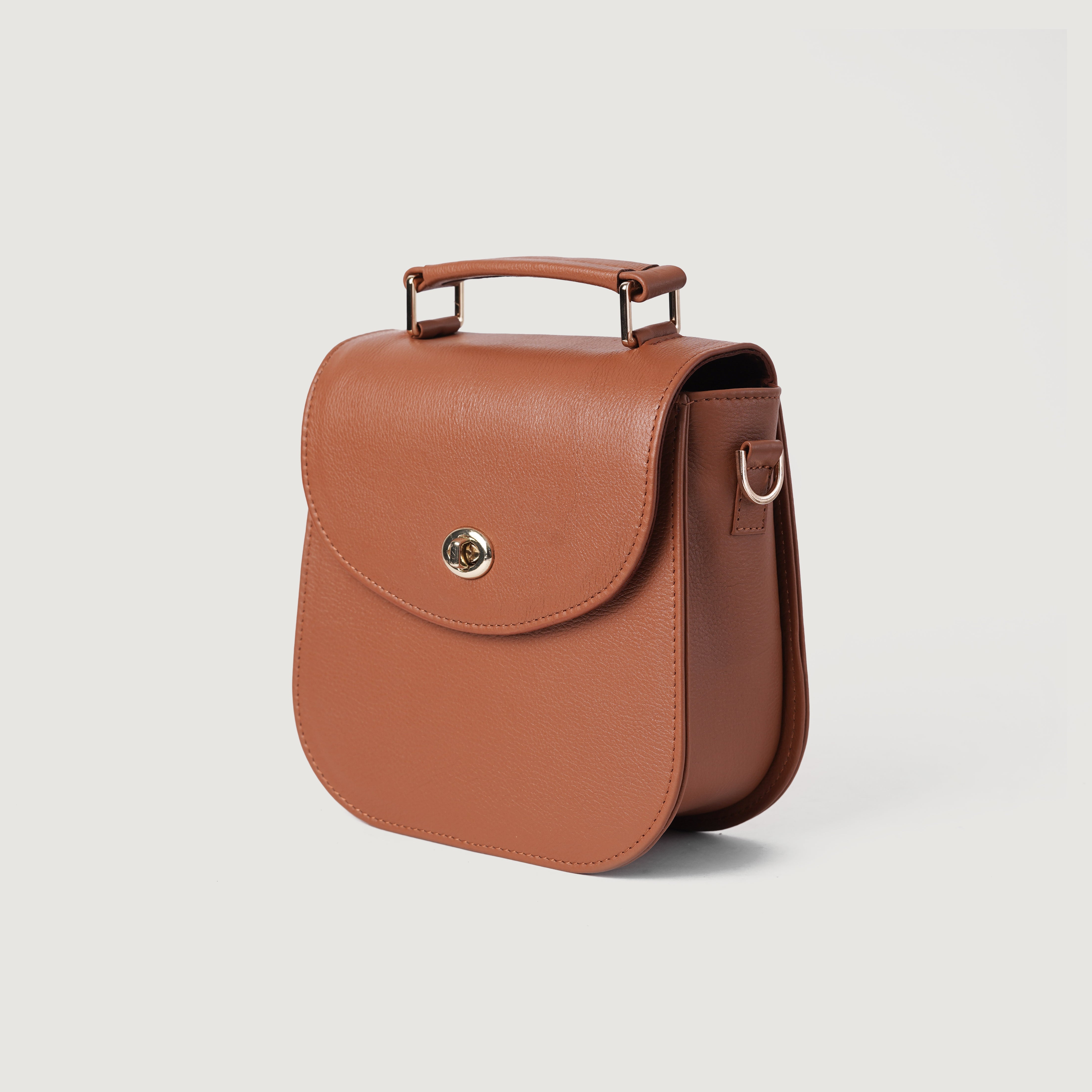 The Sandra Brown Leather Saddle Bag
