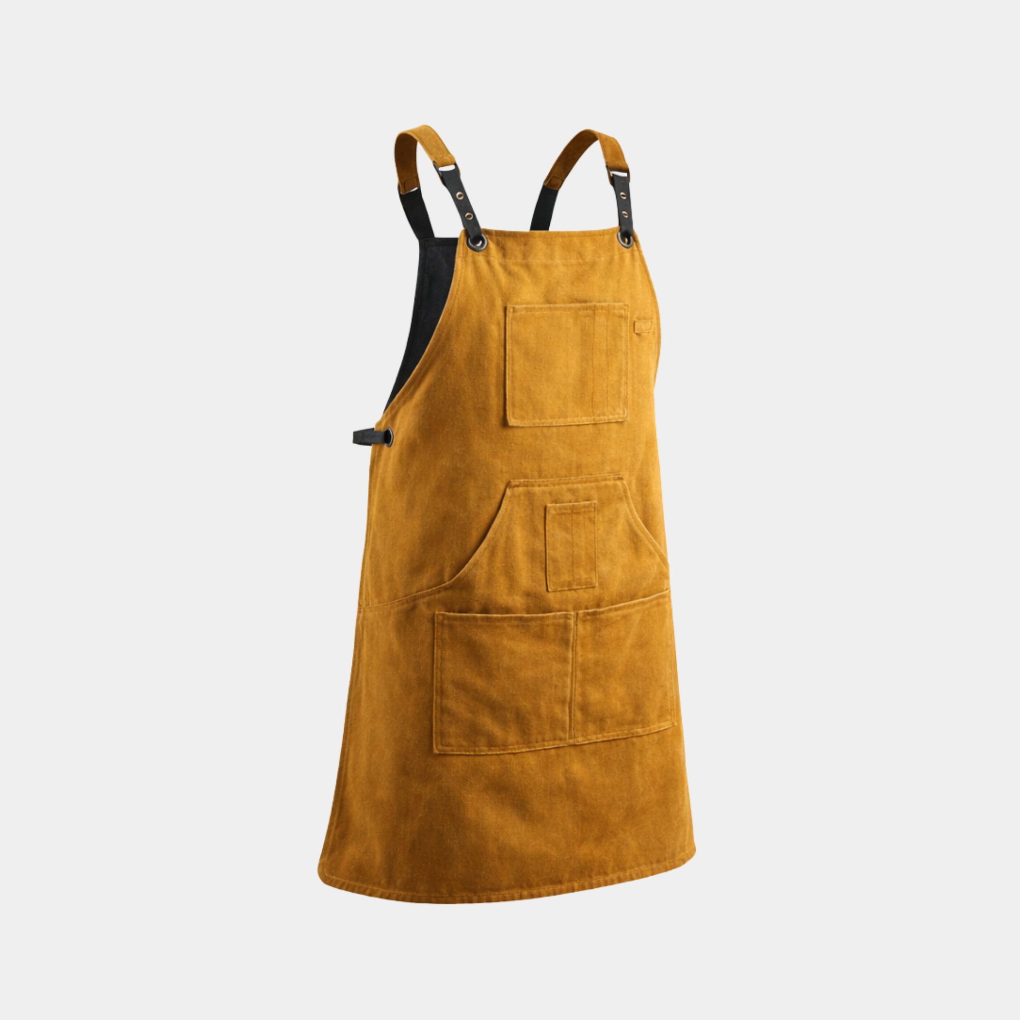 The Shropshire Brown Canvas Apron - Leather Clan