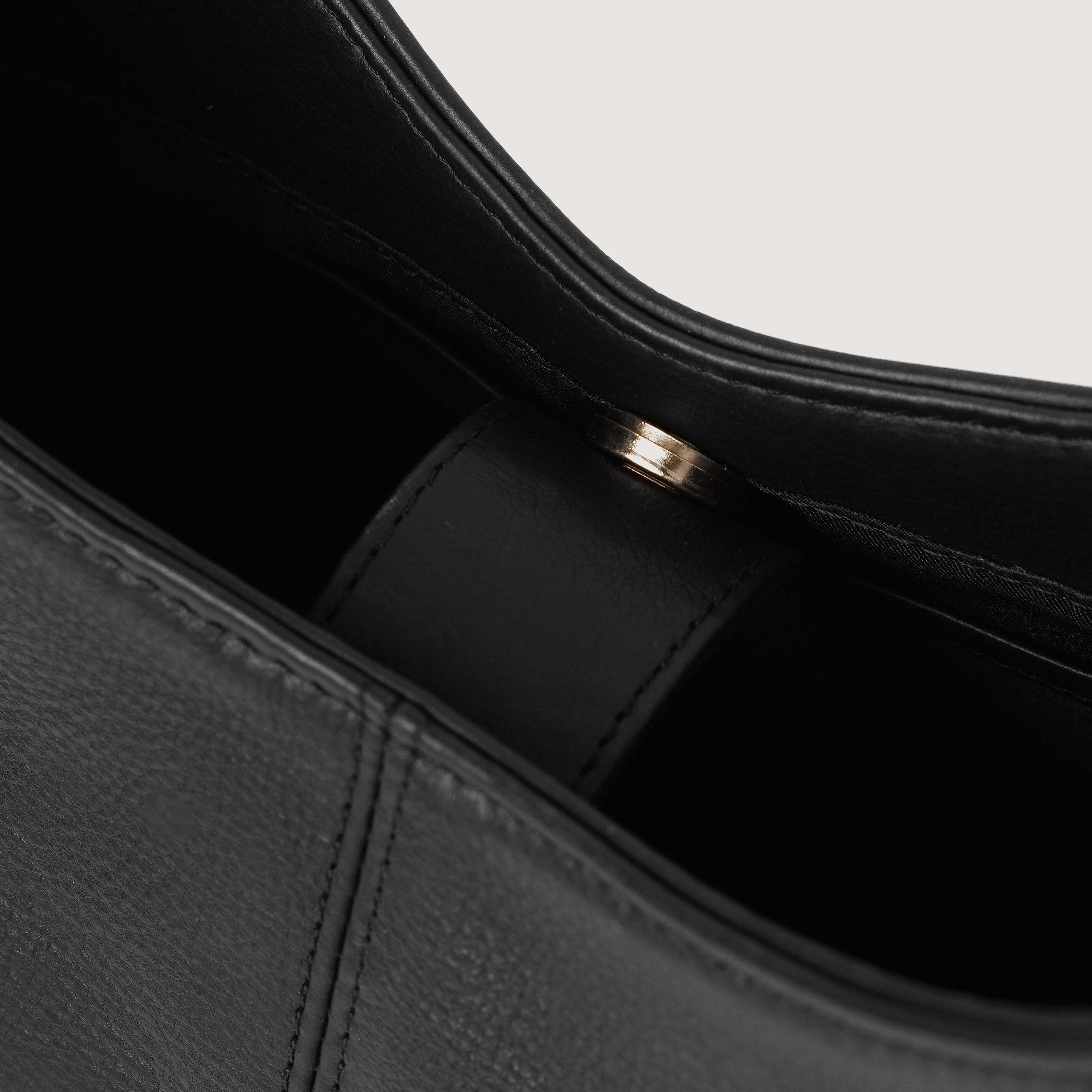 The Stefani Black Leather Hobo Bag