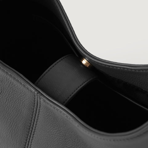 The Stefani Grey Leather Hobo Bag