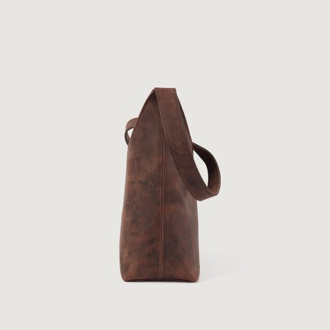 The Stefani Vintage Distressed Brown Leather Hobo Bag