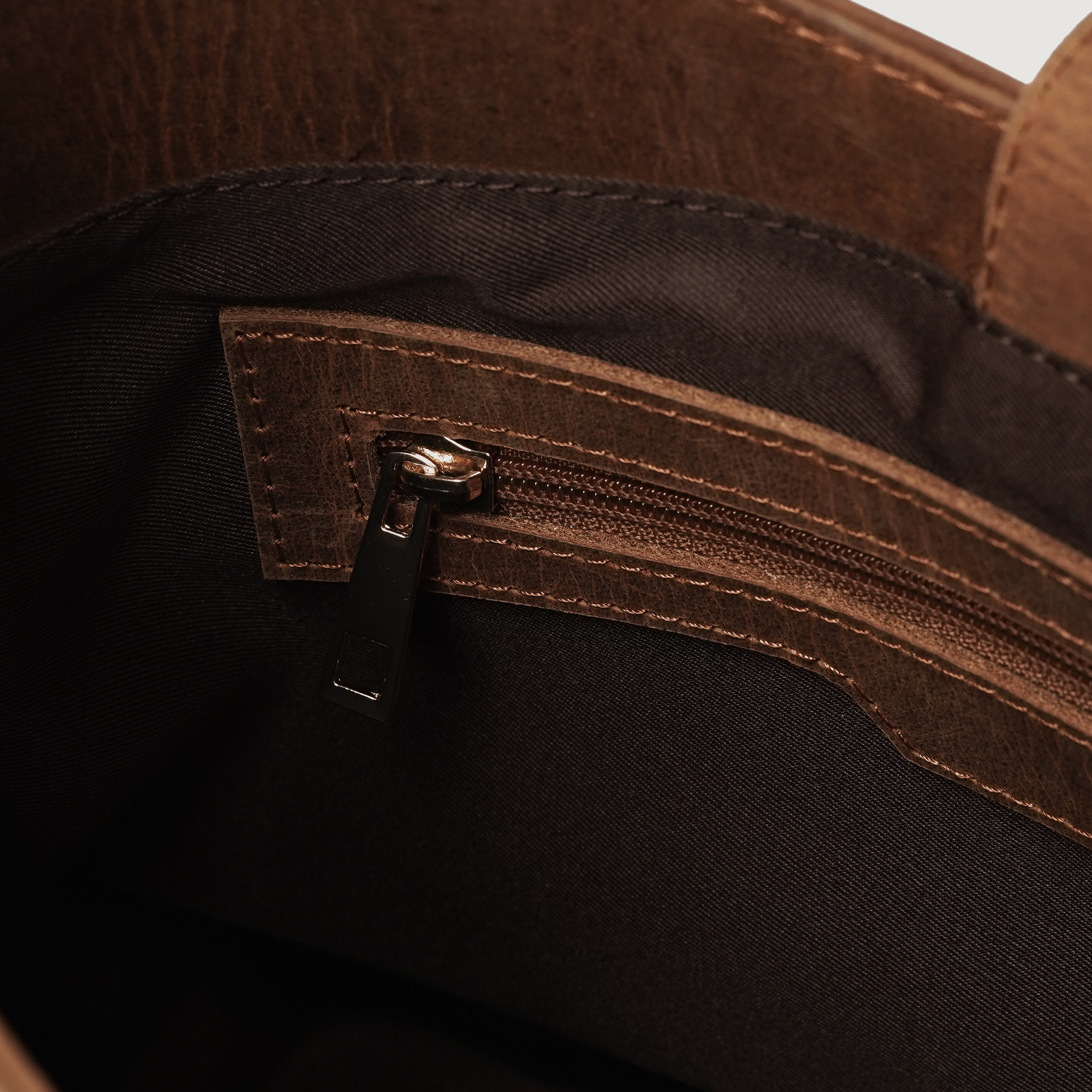 The Stefani Vintage Tan Brown Leather Hobo Bag