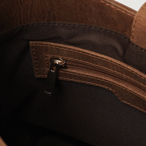 The Stefani Vintage Tan Brown Leather Hobo Bag