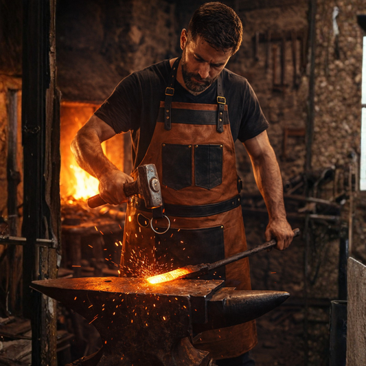 The West Midlands Brown Canvas Crossbody BBQ Apron - Leather Clan