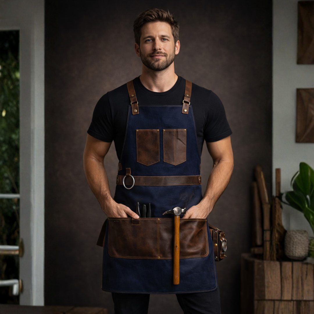 The Wiltshire Waxed Canvas handmade Apron