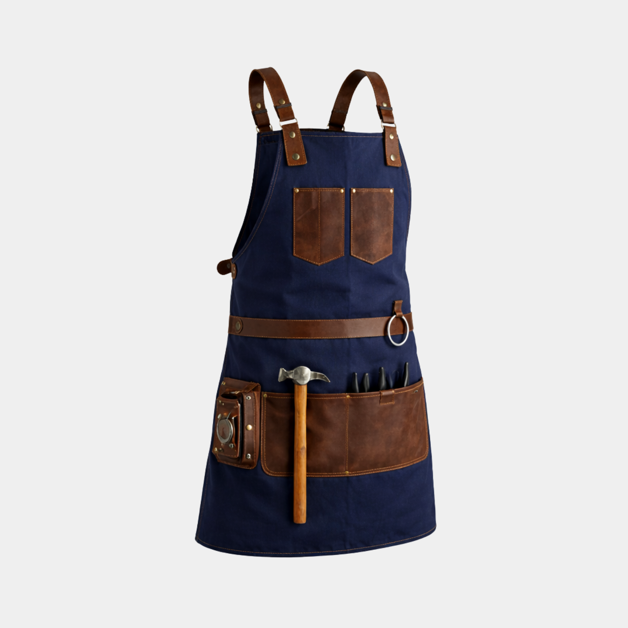 The Wiltshire Waxed Canvas handmade Apron - Leather Clan