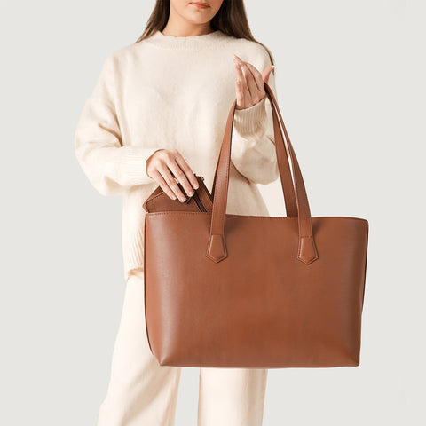 The Bianca Brown Leather Tote Bag