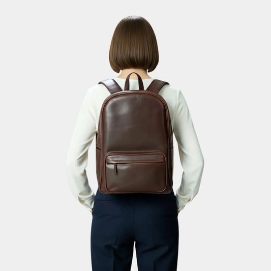 The Philos Vintage Brown Leather Backpack