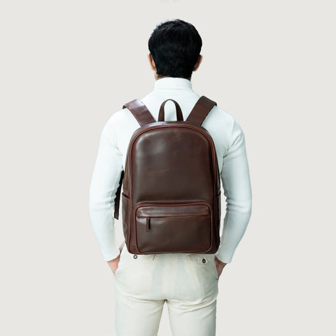 The Philos Vintage Brown Leather Backpack