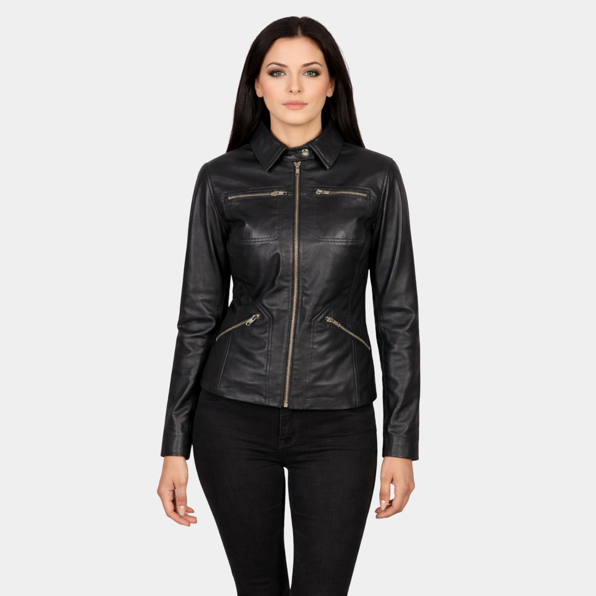 Tomachi Black Leather Jacket