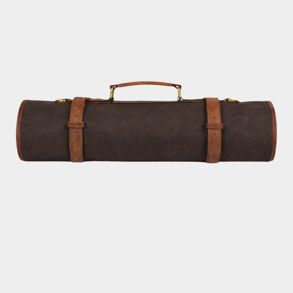 Tourbon Leather Knife Roll - Dark Brown