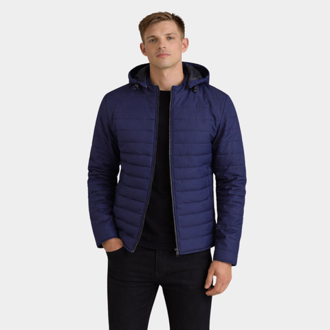 Tyler Blue Hooded Puffer Jacket