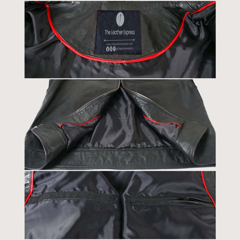 Men's Genuine Cow Rub Off Leather Coat (Trench Coat)