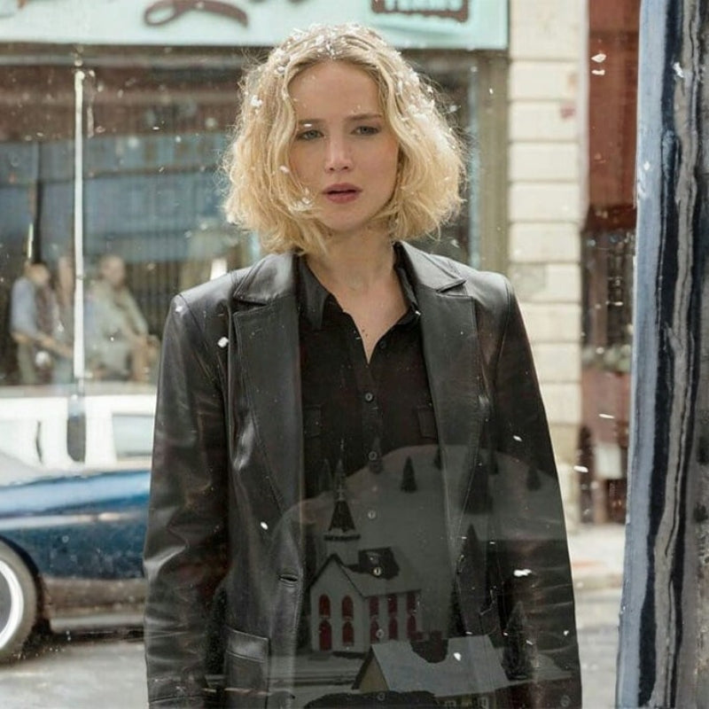 Jennifer Lawrence Joy Leather Blazer