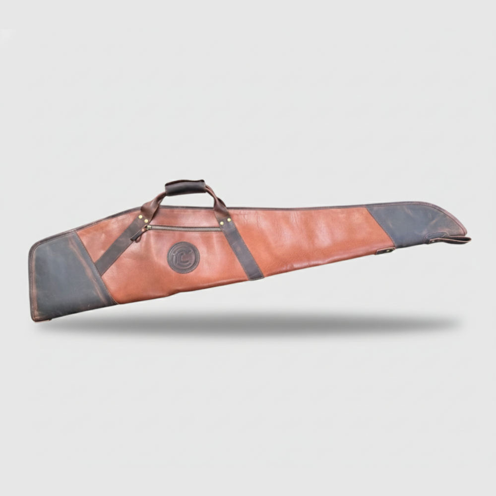 Leather Rifle Scoped Case