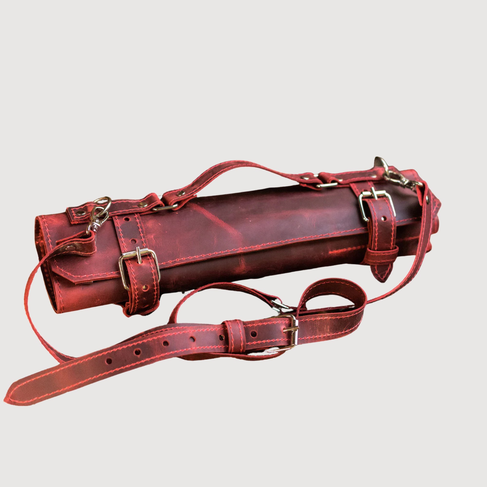 Kitchen Accessories Leather Chef Knife Roll