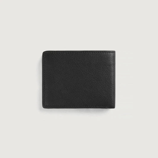 Voren Black Leather Bi-fold Wallet