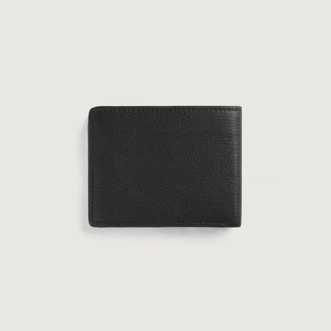 Voren Black Leather Bi-fold Wallet