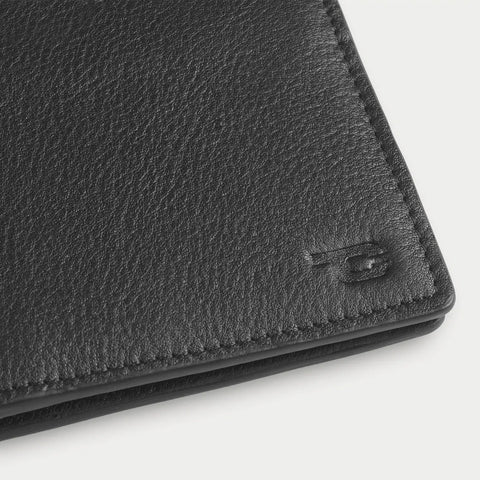 Voren Black Leather Bi-fold Wallet