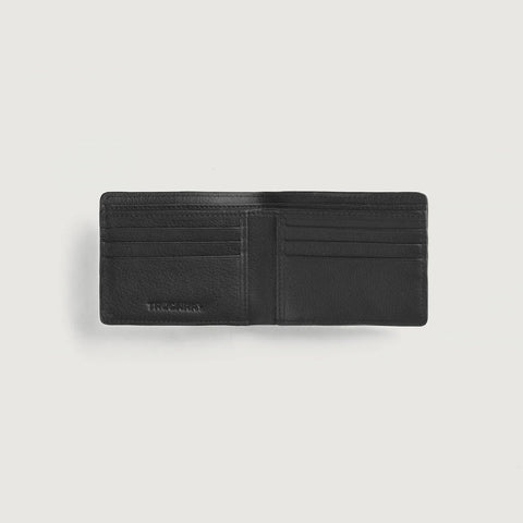 Voren Black Leather Bi-fold Wallet
