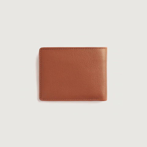 Voren Brown Leather Bi-fold Wallet